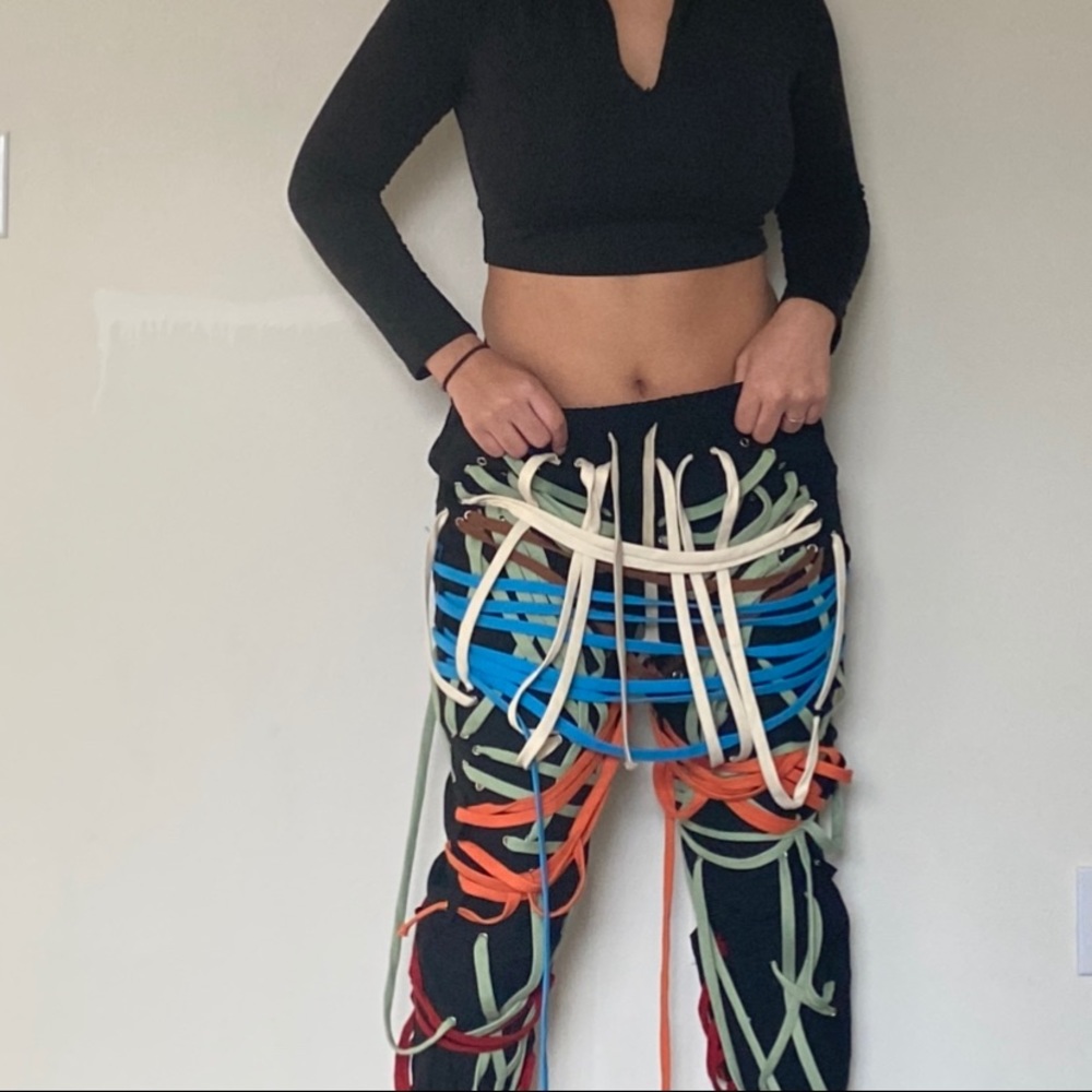 String pants . Shoelace pants .  . Brand new
